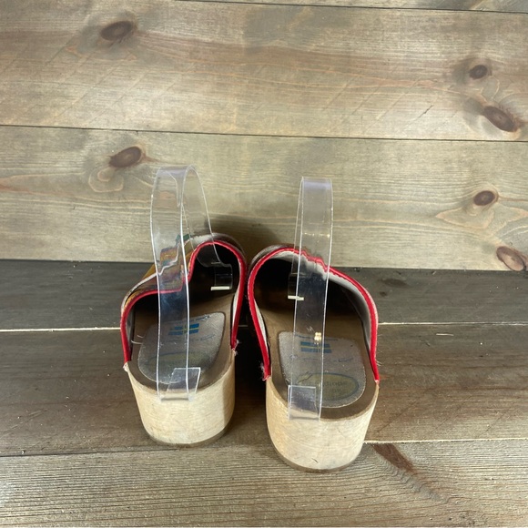 kerstin adolphson womens size 39 shoes floral multicolor slip on swedish clogs - Picture 5 of 9